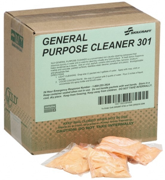Ability One - All-Purpose Cleaners & Degreasers; Type: Cleaner ; Container Type: Packet ; Container Size: 0.5 oz. ; Scent: Lemon ; Form: Liquid Concentrate - Exact Tooling
