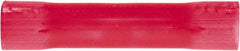 3M - 22 to 18 AWG Compatible, Vinyl Fully Insulated, Crimp-On Butt Splice Terminal - 2 Wire Entries, 1" OAL, Red - Exact Tooling