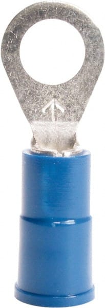 3M - 16-14 AWG Partially Insulated Crimp Connection Circular Ring Terminal - #6 Stud, 0.8" OAL x 1/4" Wide, Copper Contact - Exact Tooling