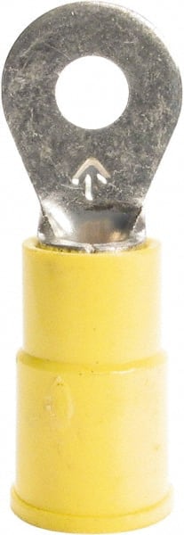 3M - 12-10 AWG Partially Insulated Crimp Connection Circular Ring Terminal - 1/4" Stud, 1.26" OAL x 0.53" Wide, Copper Contact - Exact Tooling