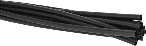 3M - 48" Long, 2:1, Polyolefin Heat Shrink Electrical Tubing - Black - Exact Tooling