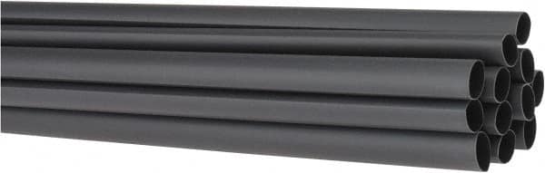3M - 48" Long, 2:1, Polyolefin Heat Shrink Electrical Tubing - Black - Exact Tooling