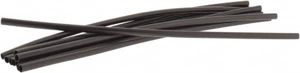 3M - 6" Long, 2:1, Polyolefin Heat Shrink Electrical Tubing - Black - Exact Tooling