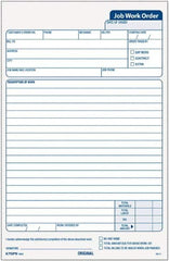 TOPS - 50 Sheet, 5-1/2 x 8-1/2", Work Order Pad - White - Exact Tooling
