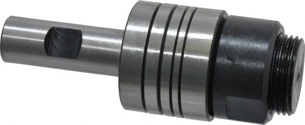 Interstate - 1-1/4" Diam Milling Machine Arbor - Stub Style, Straight Shank, 3/4" Shank Diam, 118.3mm OAL - Exact Tooling