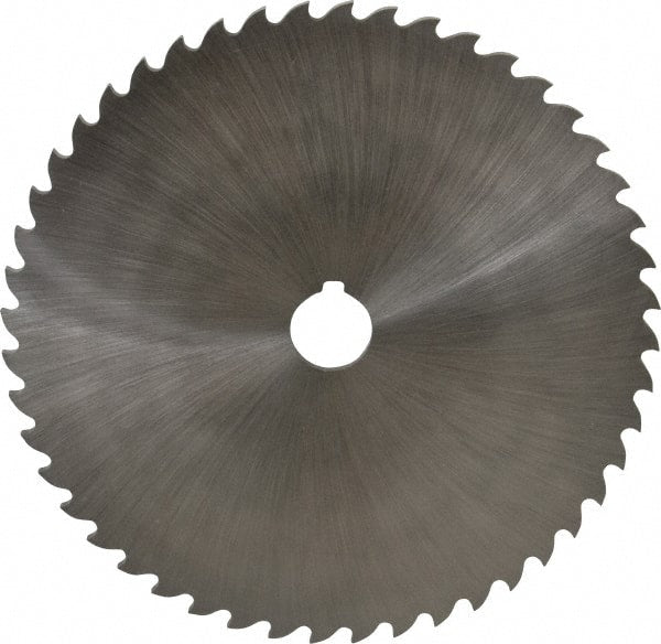 Value Collection - 8" Diam x 3/16" Blade Thickness x 1" Arbor Hole Diam, 48 Tooth Slitting and Slotting Saw - Arbor Connection, Right Hand, Uncoated, High Speed Steel, Concave Ground, Contains Keyway - Exact Tooling