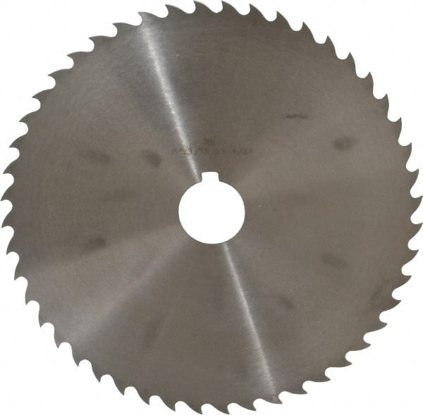 Value Collection - 8" Diam x 3/32" Blade Thickness x 1-1/4" Arbor Hole Diam, 48 Tooth Slitting and Slotting Saw - Arbor Connection, Right Hand, Uncoated, High Speed Steel, Concave Ground, Contains Keyway - Exact Tooling