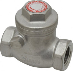 Sharpe Valves - 1/2" Stainless Steel Check Valve - FNPT x FNPT, 200 WOG - Exact Tooling