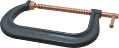 Wilton - Regular-Duty 8-1/4" Max Opening, 5" Throat Depth, Forged Steel Standard C-Clamp - 6,900 Lb Capacity, 0" Min Opening, Deep Throat - Exact Tooling