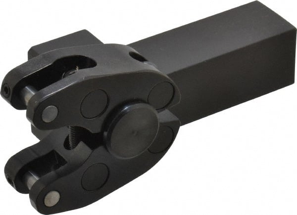 Made in USA - 5 Inch Overall Length x 1-7/8 Inch Overall Width, 0.19 to 1 Inch Capacity, Right Hand Cut, Scissor and Straddle Type Knurler - 3/4 Inch Diameter, 4 Inch Shank Length x 1 Inch Shank Width x 1 Inch Shank Height, Square Shank, KP Series - Exact Tooling