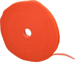 SpeedTech - 75' Long Orange Nylon & Polyethylene Hook & Loop Strap - 50 Lb Tensile Strength - Exact Tooling