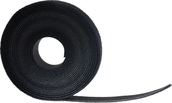 SpeedTech - 15' Long Black Nylon & Polyethylene Hook & Loop Strap - 50 Lb Tensile Strength - Exact Tooling