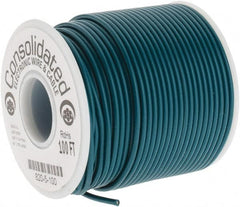 Made in USA - 20 AWG, 10 Strand, 100' OAL, Tinned Copper Hook Up Wire - Green PVC Jacket, 0.07" Diam - Exact Tooling