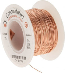 Made in USA - 24 AWG, 0.0201 Inch Diameter, 201 Ft., Solid, Grounding Wire - Copper, ASTM B3, QQ-W-343 Type S, RoHS Compliant - Exact Tooling
