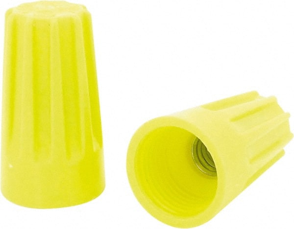 Ideal - 2, 18 to 4, 14 + 1, 18 AWG, 600 Volt, Flame Retardant, Standard Twist on Wire Connector - Yellow, 221°F - Exact Tooling