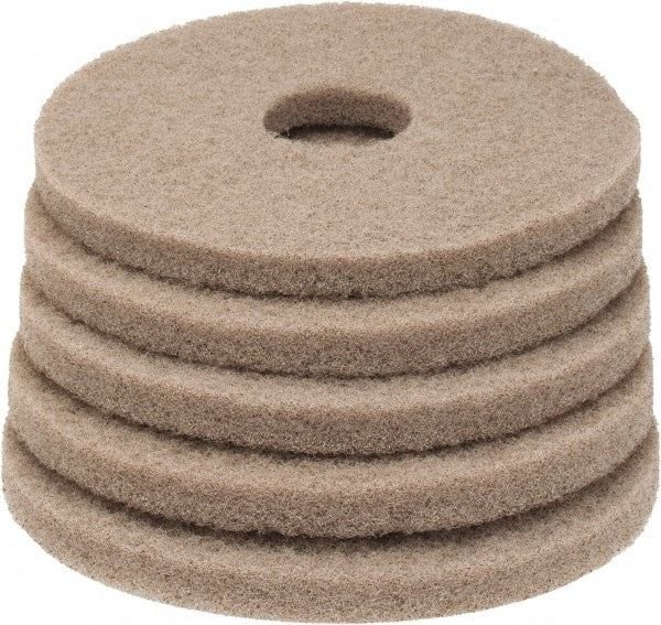 PRO-SOURCE - Polishing Pad - 13" Machine, Tan Pad, Polyester - Exact Tooling