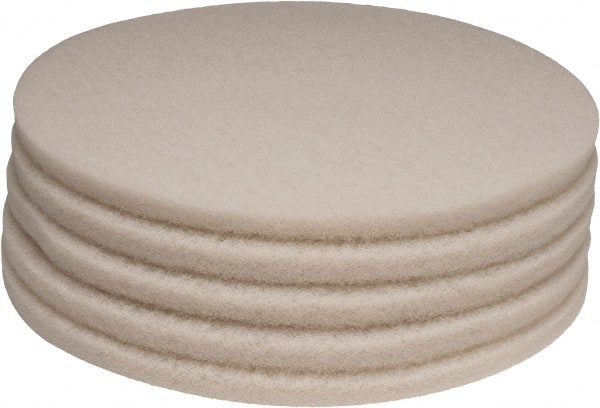 PRO-SOURCE - Polishing Pad - 20" Machine, White Pad, Polyester - Exact Tooling