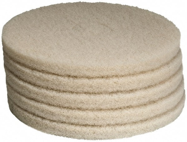 PRO-SOURCE - Polishing Pad - 15" Machine, White Pad, Polyester - Exact Tooling