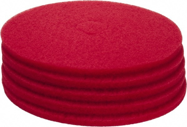 PRO-SOURCE - Polishing Pad - 20" Machine, Red Pad, Polyester - Exact Tooling