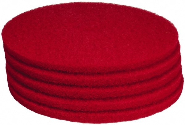 PRO-SOURCE - Polishing Pad - 19" Machine, Red Pad, Polyester - Exact Tooling
