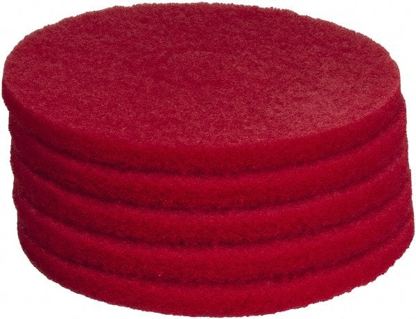 PRO-SOURCE - Polishing Pad - 14" Machine, Red Pad, Polyester - Exact Tooling