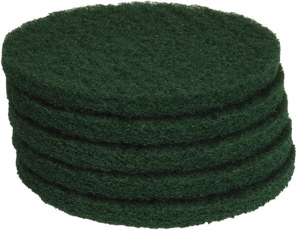 PRO-SOURCE - Stripping Pad - 13" Machine, Green Pad, Polyester - Exact Tooling