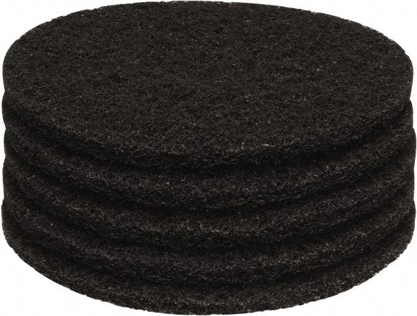 PRO-SOURCE - Stripping Pad - 13" Machine, Black Pad, Polyester - Exact Tooling