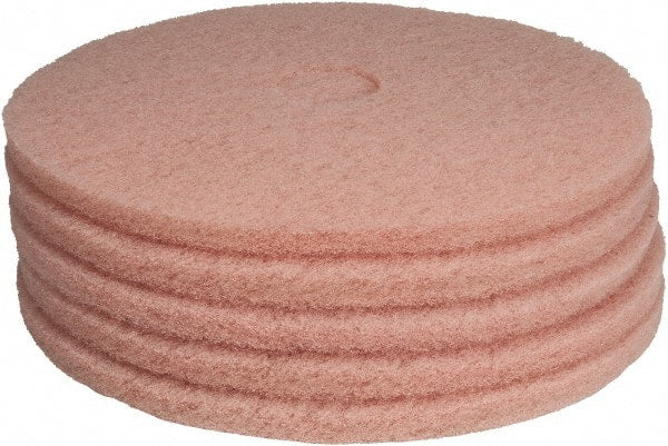 PRO-SOURCE - Polishing Pad - 20" Machine, Pink Pad, Polyester - Exact Tooling