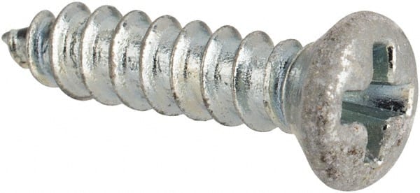Value Collection - #4 Oval Head Phillips Sheet Metal Screw - Steel, 1/2" OAL, AISI 1016, ANSI/ASME B18.6.4, ASME B18.6.3 & SAE J933, Grade 1016-1024 - Exact Tooling