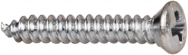 Value Collection - #4 Oval Head Phillips Sheet Metal Screw - Steel, 3/4" OAL, AISI 1016, ANSI/ASME B18.6.4, ASME B18.6.3 & SAE J933, Grade 1016-1024 - Exact Tooling