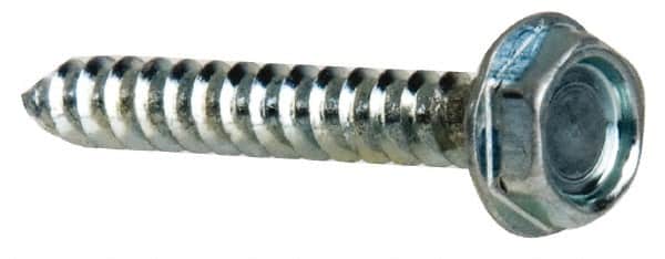 Value Collection - #6 Hex Washer Head Sheet Metal Screw - Steel, 1" Length Under Head, AISI 1016, ASME B18.6.3 & SAE J933, Grade 1016-1024 - Exact Tooling