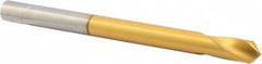 Precision Twist Drill - 3/8" Body Diam, 120°, 5" OAL, High Speed Steel Spotting Drill - Exact Tooling