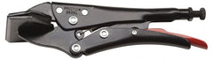 Proto - 8-1/16" OAL Standard Jaw Sheet Metal Clamp Weld Locking Pliers - 3-9/64" Jaw Width, 1-25/32" Jaw Depth, 1-25/32" Jaw Opening, Standard Handle - Exact Tooling