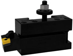 Dorian Tool - Series EA, #1 Turning & Facing Tool Post Holder - 25" & Up Lathe Swing, 4" OAH x 7" OAL, 1-1/2" Max Tool Cutting Size, 87.38mm Centerline Height - Exact Tooling