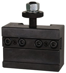 Dorian Tool - Series AXA, #71C Carbide Combination Cut-Off Tool Post Holder - 300mm & Under Lathe Swing, 1-3/4" OAH x 2-3/4" OAL, 31.75mm Centerline Height - Exact Tooling