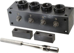 Yuasa - Series 5C, Horizontal Multi-Collet Chuck Block - Manually Activated, 3" Base Diam Width - Exact Tooling