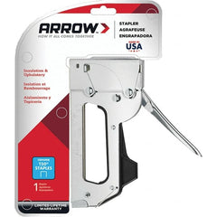 Arrow - Manual Staple Gun - Chrome Plated Steel - Exact Tooling