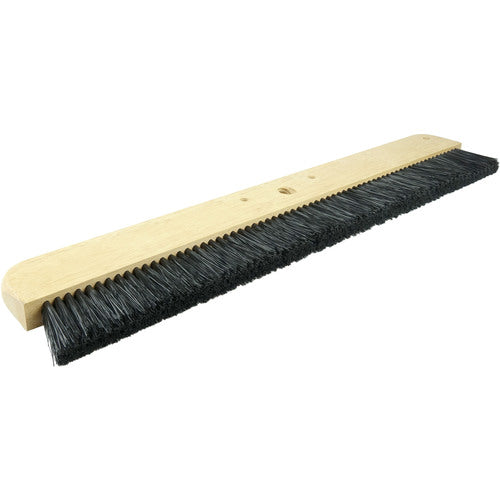 24″ Cement Finishing Brush, Wood Block, Black Polypropylene Fill, 2-1/4″ Trim - Exact Tooling