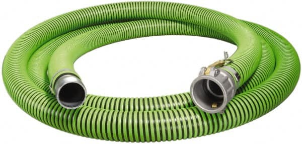 Alliance Hose & Rubber - -40 to 180°F, 2" Inside x 2.4" Outside Diam, Thermoplastic Rubber with Polyethylene Helix Liquid Suction & Discharge Hose - Green & Black, 20' Long, 29 Vacuum Rating, 50 psi Working & 150 psi Brust Pressure - Exact Tooling