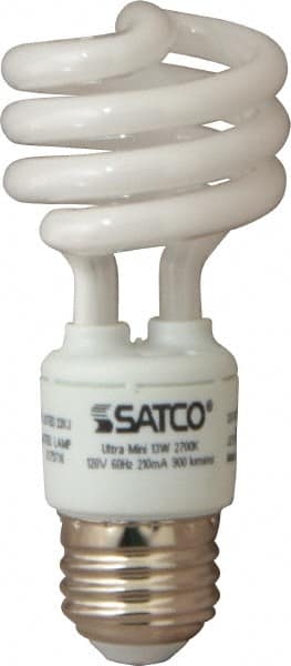 Value Collection - 13 Watt Fluorescent Residential/Office Medium Screw Lamp - 2,700°K Color Temp, 900 Lumens, T2, 12,000 hr Avg Life - Exact Tooling