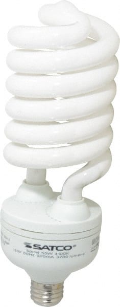 Value Collection - 55 Watt Fluorescent Residential/Office Medium Screw Lamp - 4,100°K Color Temp, 3,700 Lumens, T5, 10,000 hr Avg Life - Exact Tooling