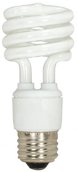 Value Collection - 13 Watt Fluorescent Residential/Office Medium Screw Lamp - 4,100°K Color Temp, 800 Lumens, T2, 10,000 hr Avg Life - Exact Tooling