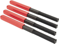 Value Collection - 8-3/8" Long x 7/16" Wide, 4 Pieces, External Pipe Thread Restoring File Set - .8, 1.0, 1.25, 1.5, 1.75, 2.0, 2.5, 3.mm Pitch, 8, 9, 10, 11-1/2, 11, 32, 12, 28, 13, 27, 14, 24, 16, 20, 18 TPI - Exact Tooling