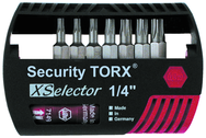 7 Piece - IPR8; IPR10; IPR15; IPR20; IPR25; IPR27; IPR30 Insert Bits - Quick Release Holder - Security TorxPlus Selector Bit Set Plastic XSelector Storage Box - Exact Tooling