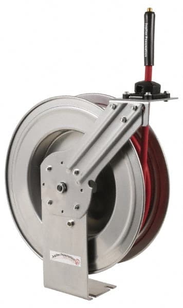 PRO-SOURCE - 75' Spring Retractable Hose Reel - 300 psi, Hose Included - Exact Tooling