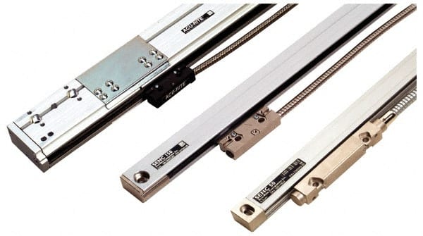 Acu-Rite - 12" Max Measuring Range, 1 µm Resolution, 18-3/8" Scale Length, Glass DRO Linear Scale - 3 & 5 µm Accuracy, IP53, IP64, 32.81' Cable Length, 0 to 50°C, Series SENC 150 - Exact Tooling