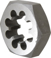 Interstate - 1-5/8 - 18 UNEF Thread, 3-1/8" Hex, Right Hand Thread, Hex Rethreading Die - Carbon Steel, 1" Thick - Exact Tooling