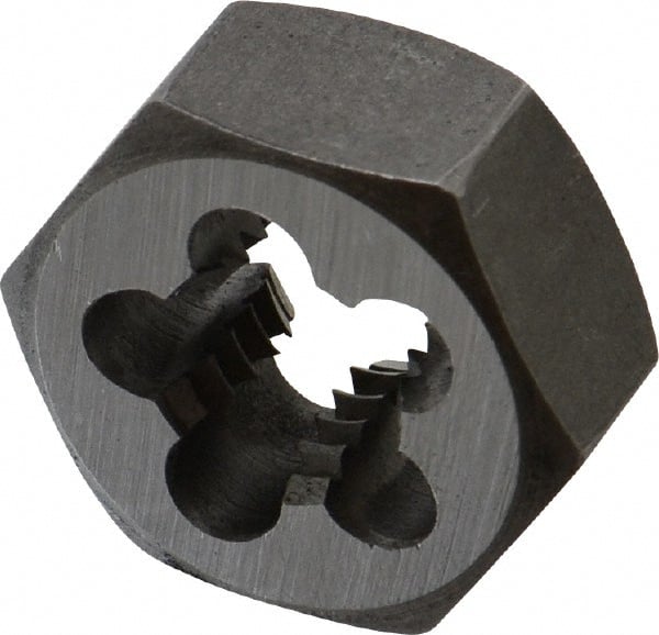 Interstate - 1/2-12 UNS Thread, 1-1/16" Hex, Right Hand Thread, Hex Rethreading Die - Carbon Steel, 1/2" Thick - Exact Tooling