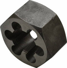 Interstate - M24x1.25 Metric Special Thread, 1-13/16" Hex, Right Hand Thread, Hex Rethreading Die - Carbon Steel, 1" Thick - Exact Tooling