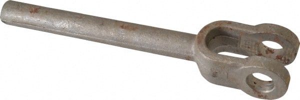 Value Collection - 1-5/8" Yoke Width, Carbon Steel, Plain Yoke - 3/4" Hole Diam, 1-11/16" Hole Center to Neck, 1-7/16" Yoke Arm Height, 3/4" Neck Diam, 1-15/16" Neck Length, 8-1/4" OAL - Exact Tooling